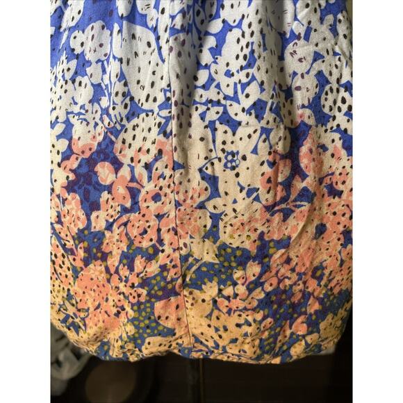 CAbi top sz S v neck TUNIC tie front Dolman sleeves Artsy Floral Boho Style 891 - Picture 4 of 5